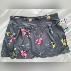 🌸 Ideology Floral Women's Skirt - Gray with Pink and Yellow Accents